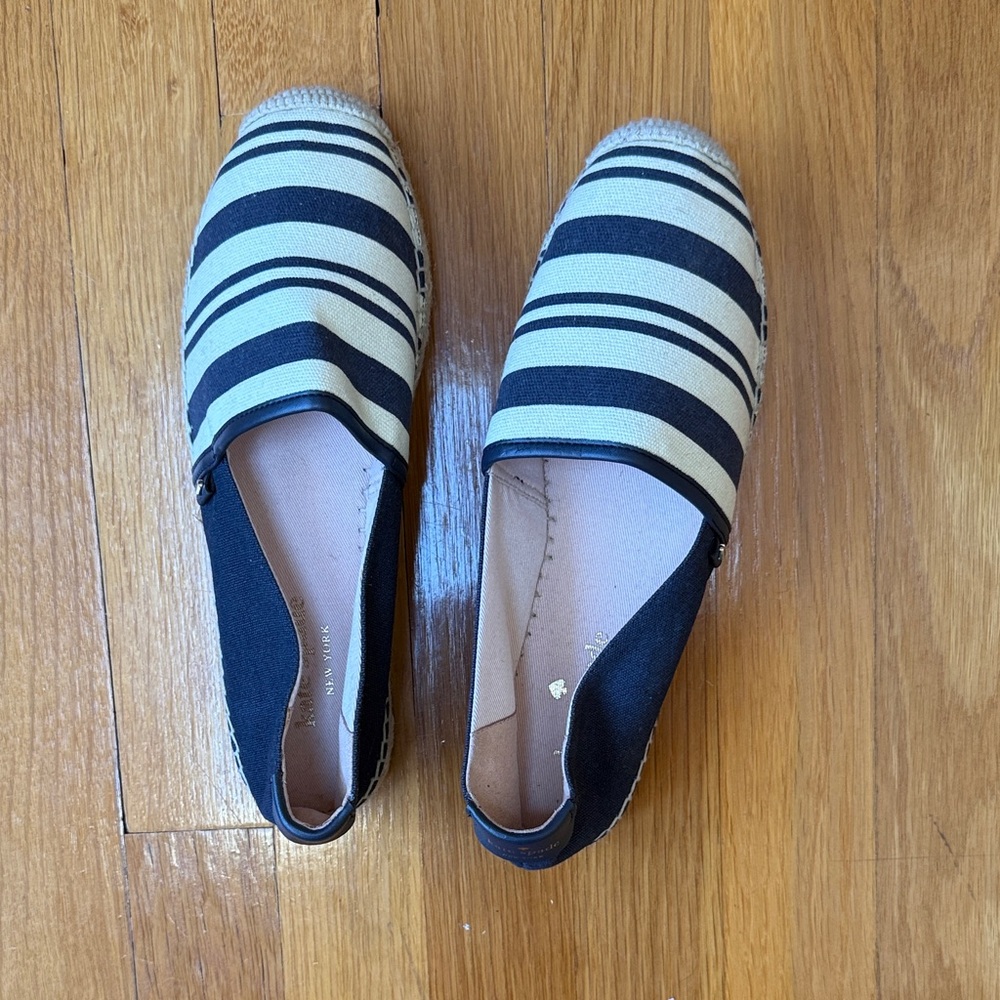 Brand new Kate Spade Navy and Cream Striped Espadrilles